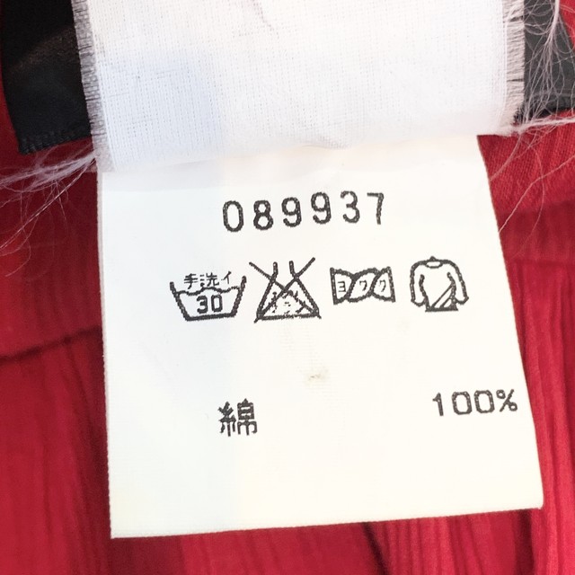 アニエスベー Agnes B シャツワンピース 赤色 One Piece キッズ 子供服 プリーツ シワ加工 uta5