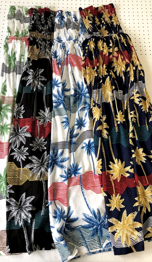 2way ヤシの木柄 カラフル ワンピース スカート Chang Dek