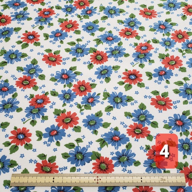 花柄 シロ系 6種類 Junequilt