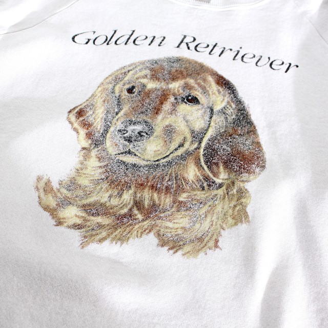 00 1990 S Golden Retriever Printed Sweat 90s 90年代 犬 アニマル プリントスウェット Vintage ヴィンテージ Us古着 古着 Peecan