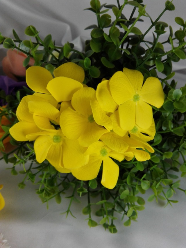 ボリュームたっぷり ソープフラワーの紫陽花 黄色 お得な5本セット Orignal Soap Flower Binu Hana