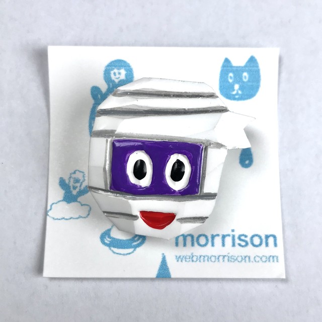 【morrison ムラバヤシケンジ】2.5次元木彫バッチ