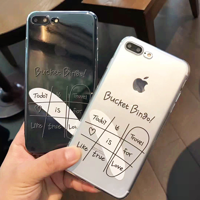 落書き ビンゴ ロゴ シェルカバー クリアケース Bingo Iphone 6 6s 6plus 6splus 7 7plus 8 8plus Nw054 Loverytrading