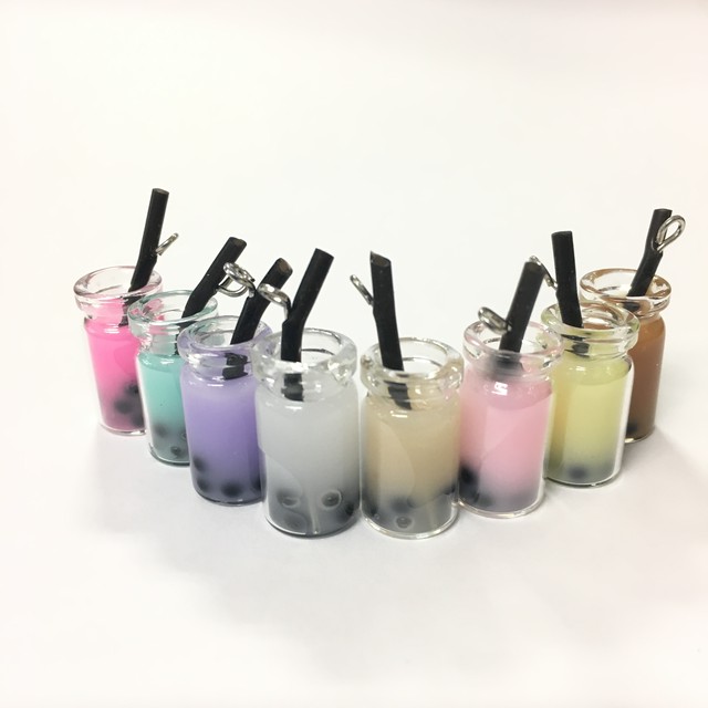 1本 カラフル タピオカ 6カラー 選択可能 ピアス イヤリング パーツ ドリンク ミニチュアアイテム ドール用品 ドールハウス Keep You