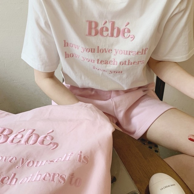 全5色Bebe刺繍ロゴTシャツ