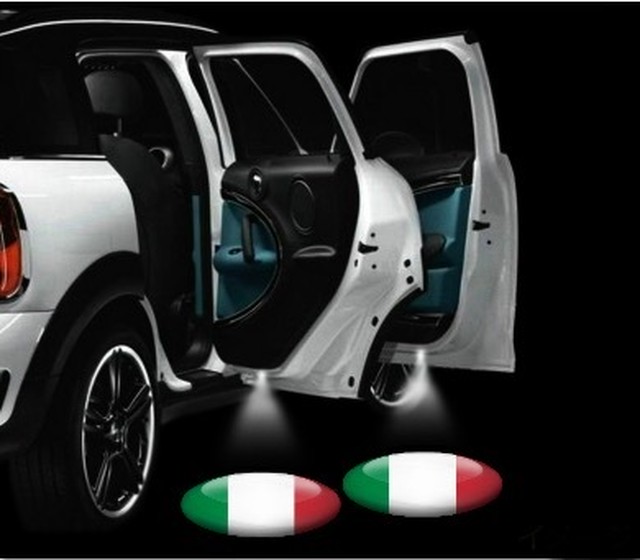 イタリア ウェルカームランプ フィルムセット ２個入り カーテシランプ カーテシーライト 車ドア Led Welcarome Light Film Italia アルファロメオ アバルト Cc Rainbow