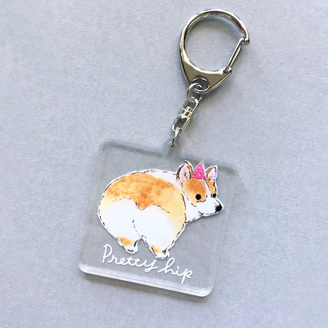プリティーヒップキーホルダー コーギーのステキなおしり Monbulan