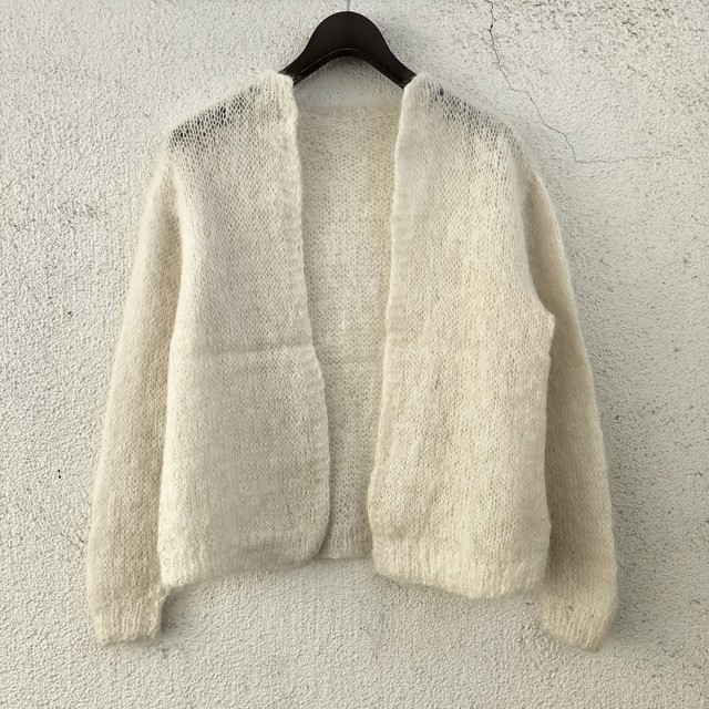 ふわふわモヘア モヘアニット カーディガン オフホワイト 高円寺古着 Slut Albatross Vintage