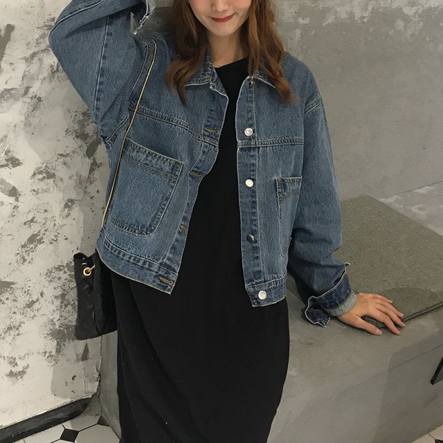 春コーデ デニムジャケット アウター 羽織り レディース カジュアル シンプル ジャケット Gジャン ショート丈 デイリー Ptnym3602 Shop Suba