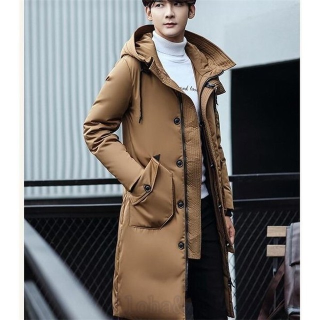 ダウンコートダウンコート メンズ ダウンジャケット ロング フード付き ベンチコート 大きいサイズ 4001 Lagy 韓国ファッション レディース メンズ 通販のお店