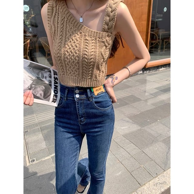 side shoulder knit cardigan