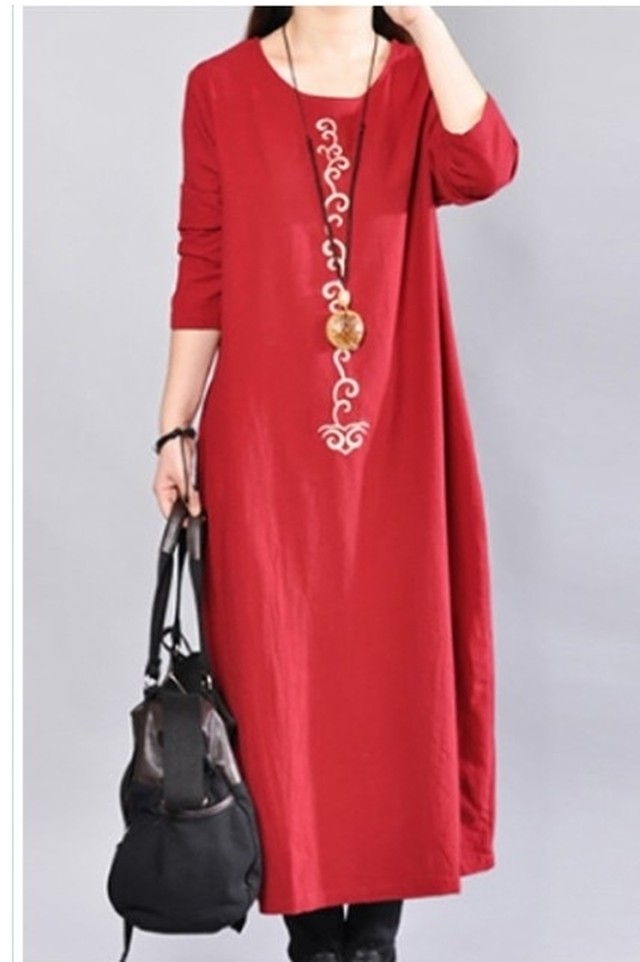 レディース ワンピース 春夏 ワンピース 刺繍 レディース 太陽モチーフ 刺繍ワンピース エスニック アジアン ネコポス不可 Basecamp49