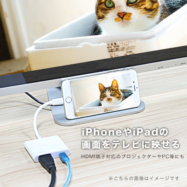 Hdmi変換ケーブル ハブ ライトニングケーブル 変換アダプタ Hdmi出力 Hub Lightning Iphone Ipad 変換 変換ケーブル Hdmi テレビ Youtube テレビで見る ケーブル 出力 スマホの映像をテレビに出力 11eleven