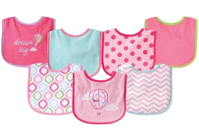 Luvable Friends ルバブルフレンズ ビブ スタイ 7枚セット 女の子用 並行輸入品 Smilefctjp