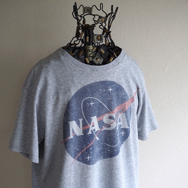 Nasa ヴィンテージ加工 ロゴプリントtシャツ 杢グレー 表記 S アメリカ航空宇宙局 Magnolia Webstore