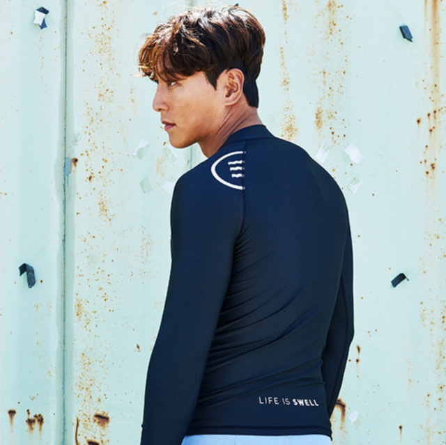 メンズ ラッシュガード 海 プール アウトドア 撥水 長袖 伸縮性 Sukijinjin