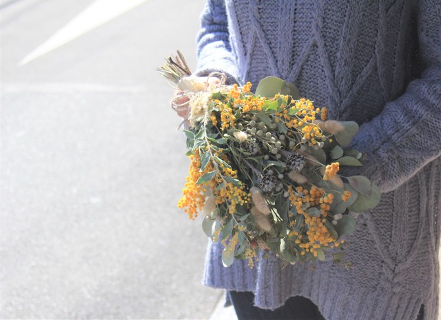 ミモザドライフラワー スワッグ As 35 Aogu Saito Florist