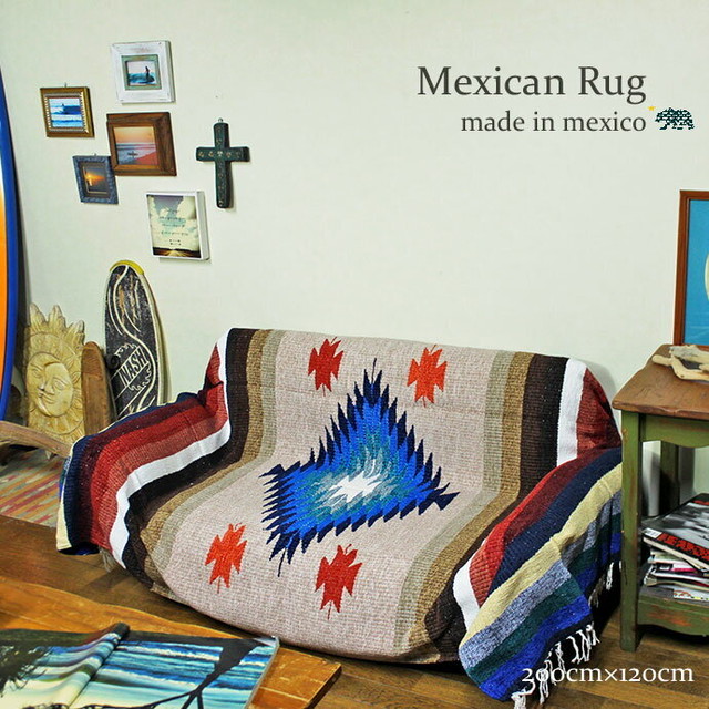メキシカンラグ メキシコ製 Native Mexican Rug Made In Mexico ネイティブ柄 ブランケット キャンプ アウトドア マルチカバー Rug 6775 Rug Piece