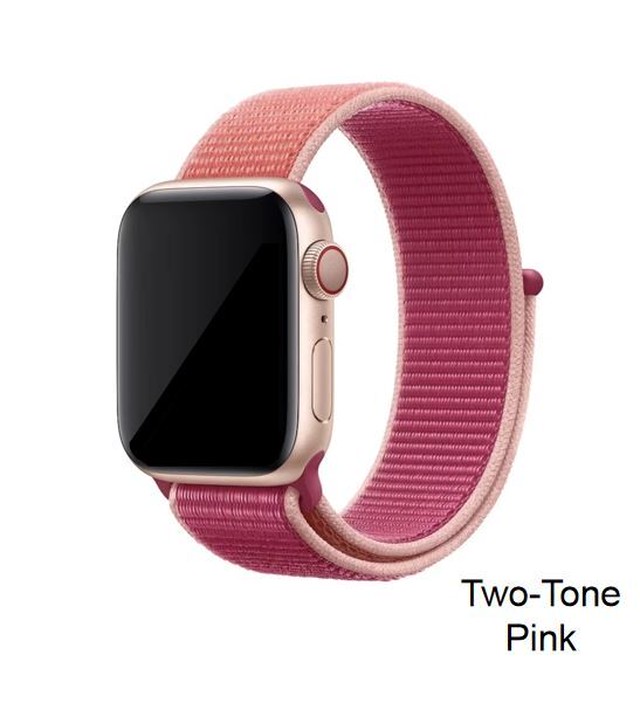 Apple Watch 2色 ピンク ナイロンバンド ツートン ピンク スポーツバンド 新色 全世代適用 新発売 Zos