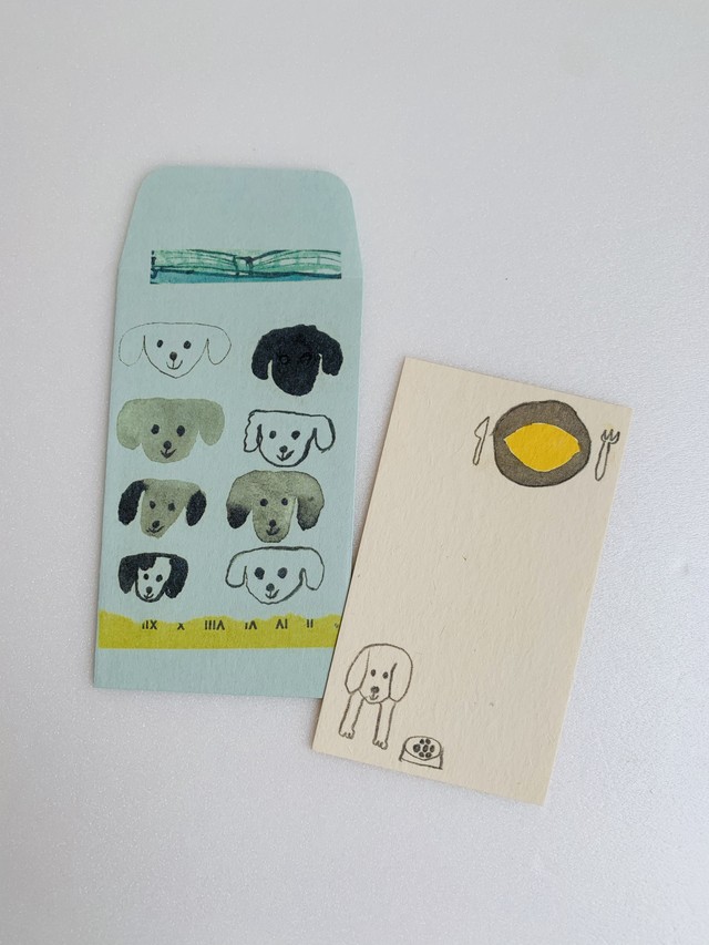 トラネコボンボン ポチ袋 カードセットm Dog 各5枚セット Piece Online Shop