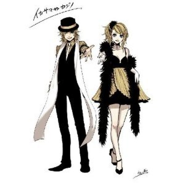 K1771 初音ミクvocaloid ボーカロイド イカサマ カジノ鏡音 リン 風 コスプレ衣装 Cosplay コスチューム ハロウィン イベント ルガーノショップ