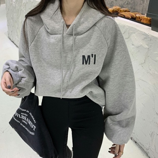 ロゴパーカ レディース 韓国 ファッション 春服 レディース パーカー プルオーバー バックロゴ フード ビッグシルエット スウェット ビッグパーカー トップス レディース ホワイト グレー ピンク ３色 ラグランスリーブ オーバーサイズ パーカー Vestito