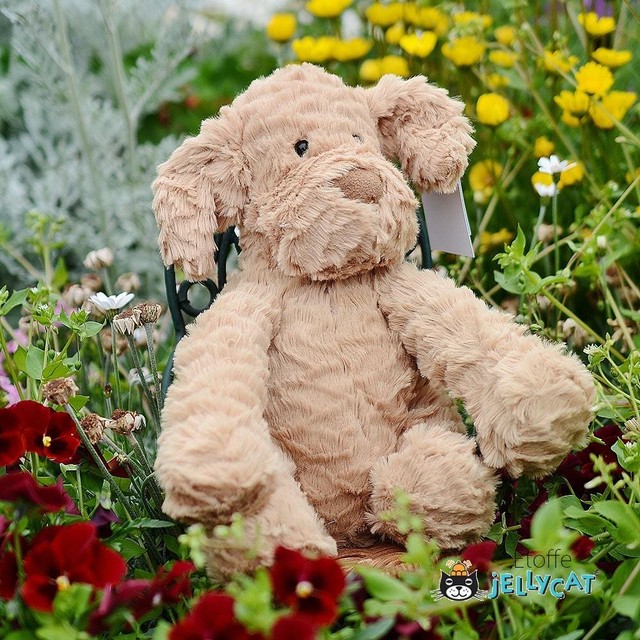 ファドルウードル パピー Mサイズ Jellycat Fuddlewuddle Puppy Medium イギリスの シャーロット王女 にも愛用された ジェリーキャット もふもふ わんこ 犬 ぬいぐるみ 大人女子 ギフト 癒し プレゼント お祝い 出産祝い 誕生日 最高級 縫いぐるみ ソフト ドール ふわふわ