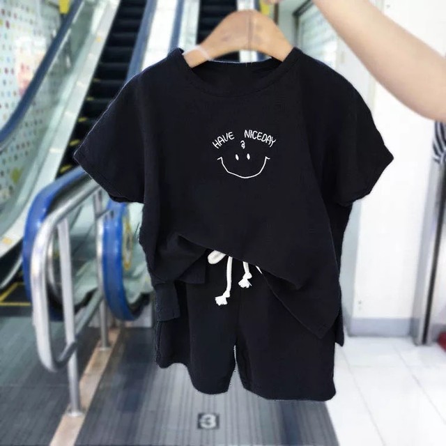 送料無料 予約 Have A Niceday 半袖 セットアップ 海外子供服 海外ベビー服 上下セット ルームウェア 男の子 女の子 Eichel