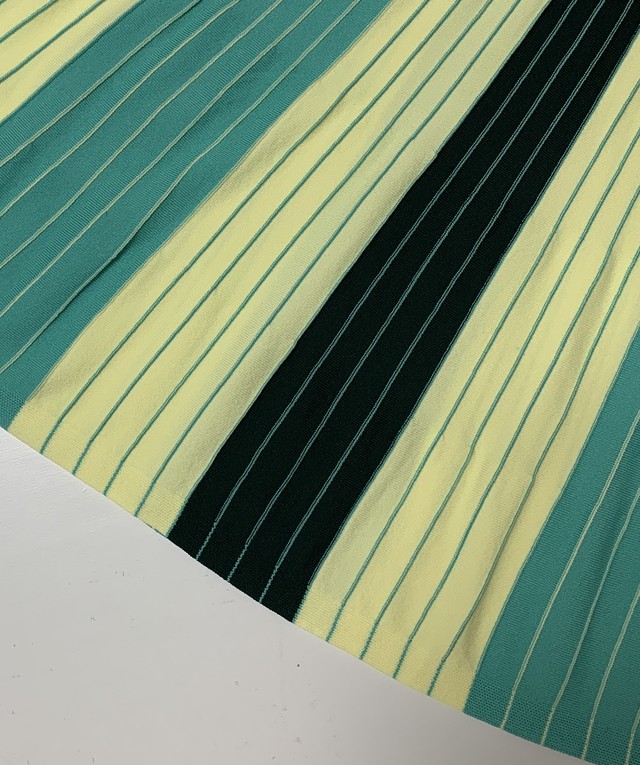 9800 サマーニットグラデーションワンピース 緑系 Mistyselect