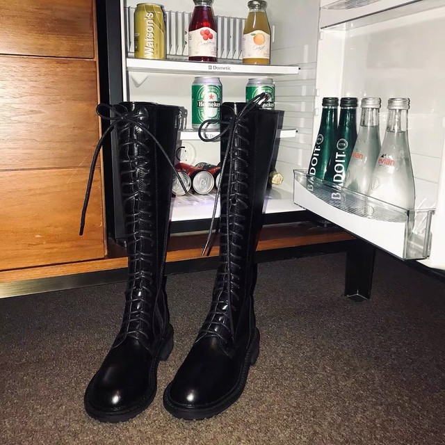 lace up long boots