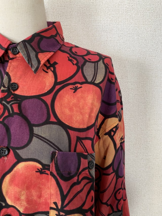 Trying Men トライーングメン フルーツ柄シャツ F Used Vintage Clothing Bridge