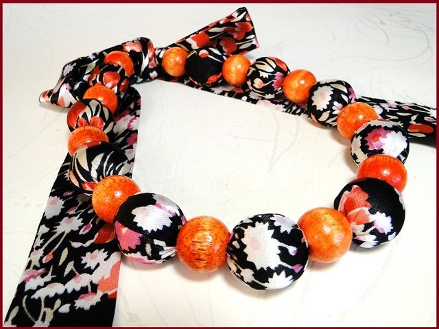 5816 レディースアクセサリー 数珠スカーフ 万能のファッションアイテム ネックレス調の数珠スカーフ タイ雑貨 Bangkok Shop バンコクショップ