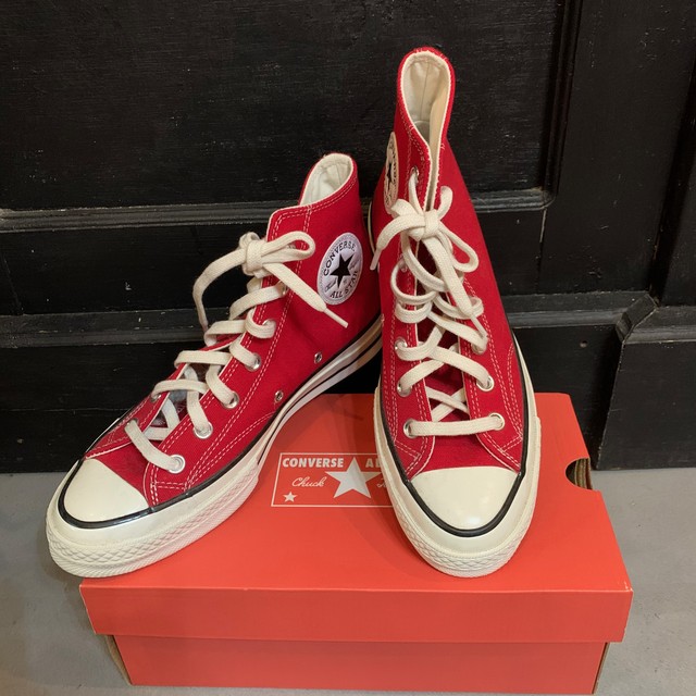 Converse Chuck Taylor Ct70 Hicut コンバース チャックテイラー 三つ星 Enamel Red 赤 ハイカット スニーカー メンズ6 24 5cm相当 Number12