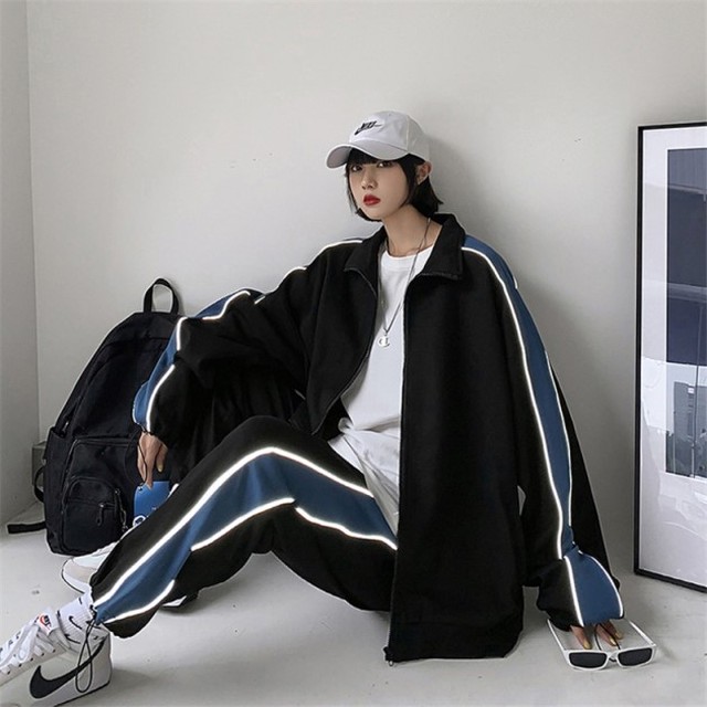 セットアップ レディース ジャージ 上下セット サイドライン 韓国 ファッション 秋服 レディース スポーツウェア ジョギング スポーツ 秋 カジュアル スポーツ ゆったり オーバーサイズ スポーツウェア ストリート系 ジャージ Vestito