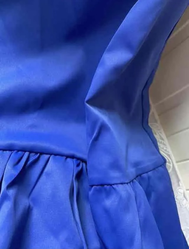 ロイヤルブルー ティアードワンピース Faboutique