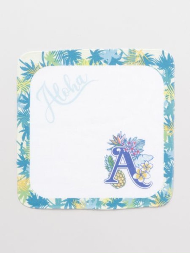 Kahiko カヒコ ハワイアンギフトに最適 ボタニカルイニシャルタオルハンカチ A ハワイアン雑貨専門セレクトショップ T S Gallery ティ ズギャラリー