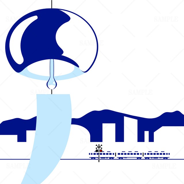 鉄道のある風景 夏休みの音 Sample イラスト屋 或る街から