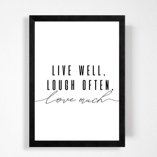 Live Well Laugh Often Love Much 健やかに生き よく笑い たくさん愛そう C S Handmade Poster