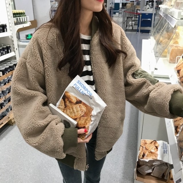 ブルゾン ジャンパー レディース アウター リバーシブル ボア Ma1 ジャケット カジュアル コート 韓国 トレンド 秋冬新作 秋冬 秋色 秋服 秋冬sale 暖か ゆったり ブルゾン ジャンパー Leaflower 001 リーフラワー レディースファッション専門店