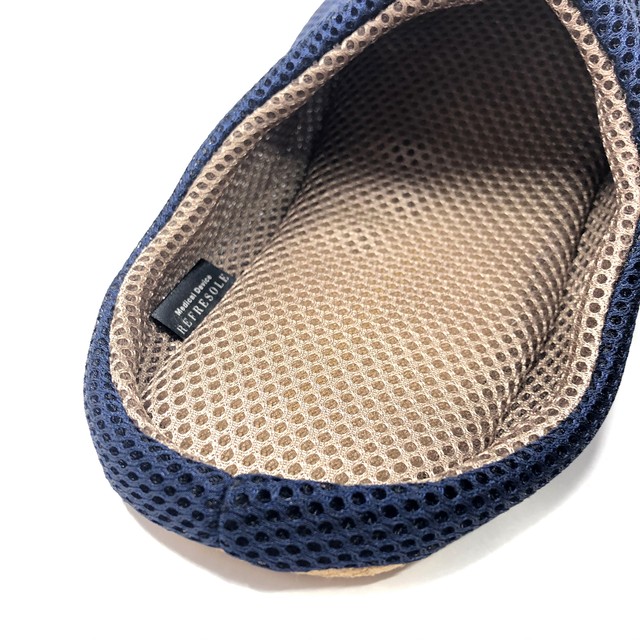 シーアンドケイ リフレソール たびっ子 磁気治療器 ルームシューズ フリーサイズ 銅板で抗菌 消臭 磁気で血行促進 メッシュ加工で通気性抜群 ネイビー Crux クラックス 公式