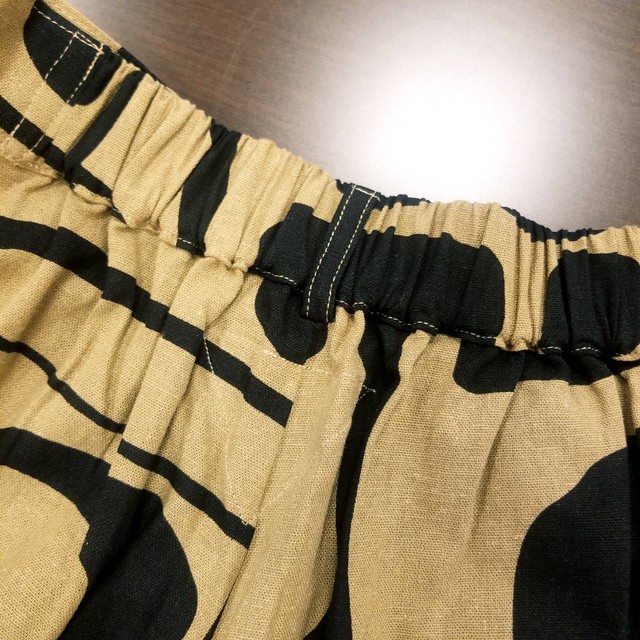 麻レーヨンワイドパンツ Garnetpomme