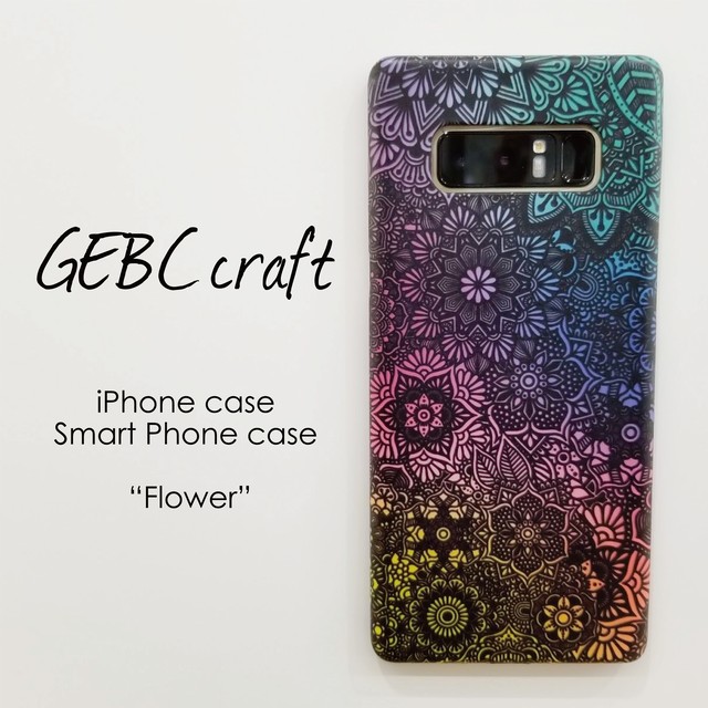 送料無料 機種別オーダー可 オリジナルスマホケース カバー Flower Gebc Craft