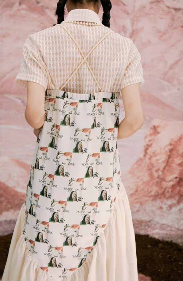 Top Mode ワンピース キャミワンピース フリル クロスデザイン ひざ丈 ラフ 体系カバー レディース おしゃれ 大人可愛い サブカル ダンス ライブ 衣装 モード系 着痩せ 10代 Tシャツ ステージ 衣装 Bitter ホワイト 白 Se84 Top Mode