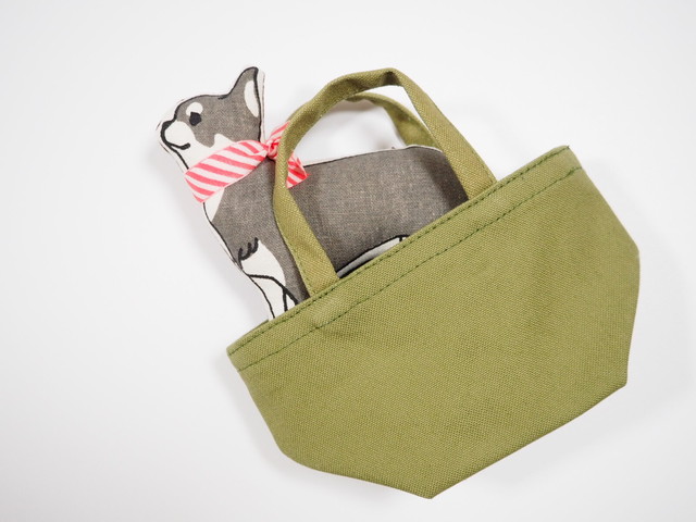 受注制作 ちびトート付き チワワ ブラタン バッグチャーム ヌイグルミ制作室ビアンカ