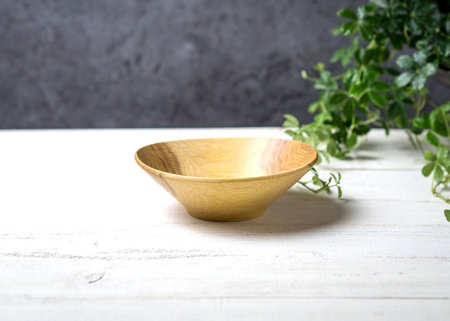 クヌギ材 サラダボウル S 1(グリーンウッドターニング・木の器・生木の器)/Canaria Wood Works