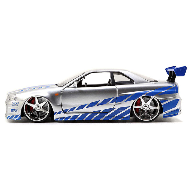 Jadatoys ジェイダトイズ 1 24 ワイルドスピード ダイキャストカー Brian S Nissan Skyline Gt R R34 スカイライン シルバー ブルー マッシブスター