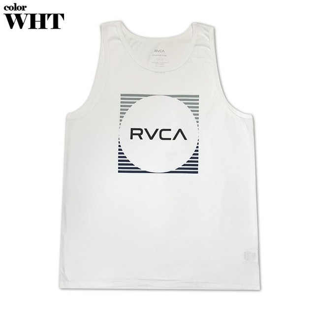 Aj041 353 ルーカ タンクトップ メンズ 新作 人気ブランド 海 半袖 プレゼント ギフト 白 ロゴ L Motorstripe Tank Rvca Beachdays Okinawa