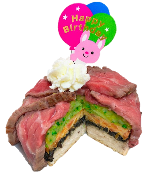 お誕生日 肉ケーキ 和牛ローストビーフ盛り 要予約 Takemaki Deli