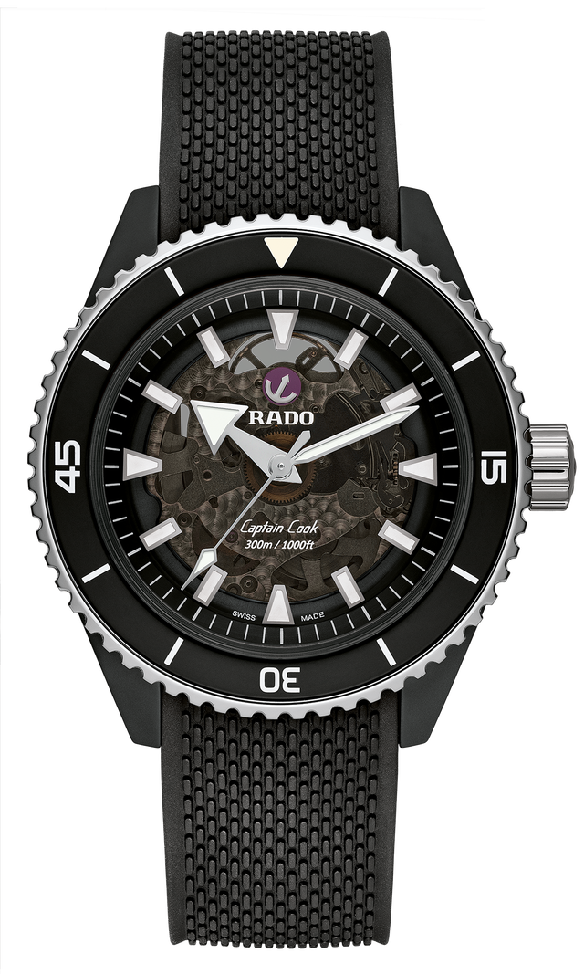 【RADO ラドー】Captain Cook High-Tech Ceramic キャプテンクック ハイテクセラミック(ブラックラバー)/国内正規品 腕時計