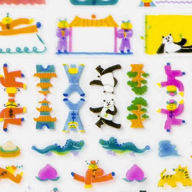 太極拳 Aiueo スケジュールポップシール マスキングテープ専門店 ヨハク社